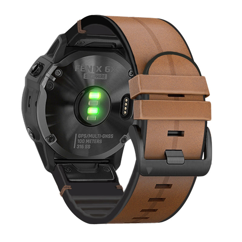 26MM PU Leather Surface+Silicone Smart Watch Band Strap for Garmin Watch 26MM PU Leather Surface+Silicone Smart Watch Band Strap for Garmin Watch